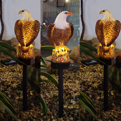 Garden Figurine Solar LED Auto Dusk-On Weather-Resistant Resin