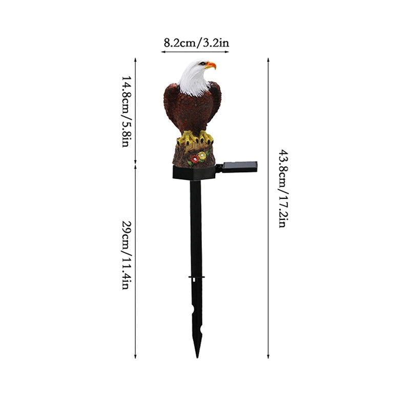 Garden Figurine Solar LED Auto Dusk-On Weather-Resistant Resin