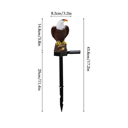 Garden Figurine Solar LED Auto Dusk-On Weather-Resistant Resin