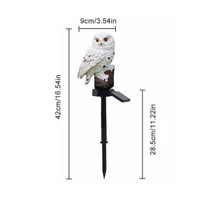 Garden Figurine Solar LED Auto Dusk-On Weather-Resistant Resin