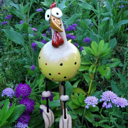 Garden Figurine Weather-Resistant Polka Dot 11.8 Inch