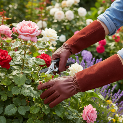 Garden Gloves Double-Stitched & Elastic Wristband