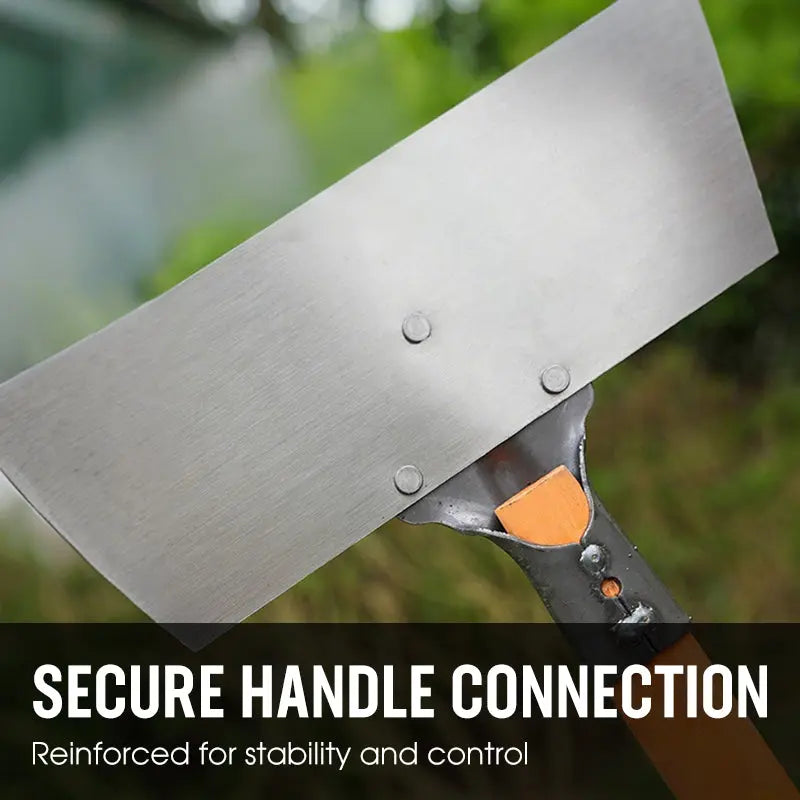 Garden Hoe & Scraper Wide Manganese Steel Blade Wooden Handle