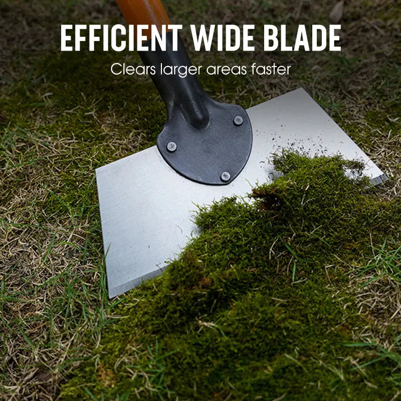 Garden Hoe & Scraper Wide Manganese Steel Blade Wooden Handle