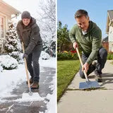 Garden Hoe & Scraper Wide Manganese Steel Blade Wooden Handle