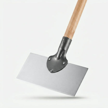 Garden Hoe & Scraper Wide Manganese Steel Blade Wooden Handle