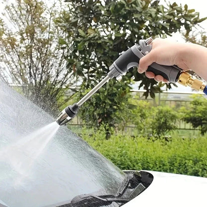 Garden Hose Expandable 3X Brass Fittings & Spray Gun