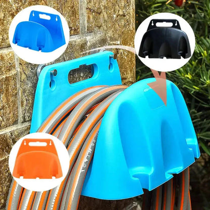 Garden Hose Holder Wall-Mounted Integrated Handle Kink-Preventing