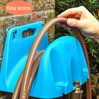 Garden Hose Holder Wall-Mounted Integrated Handle Kink-Preventing