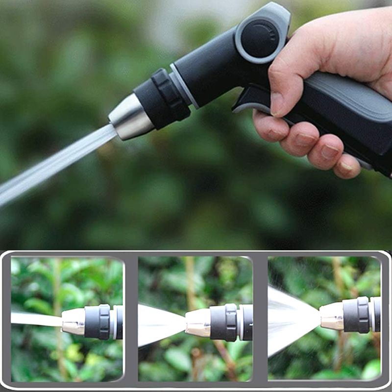Garden Hose Nozzle High-Pressure Adjustable Quick-Connect