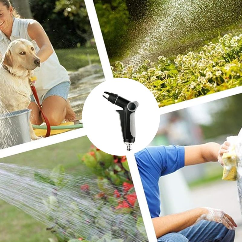 Garden Hose Nozzle High-Pressure Adjustable Quick-Connect