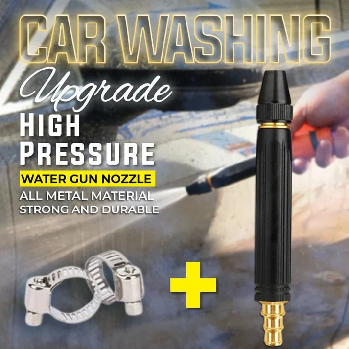 Garden Hose Spray Nozzle 10x Pressure Boost 3 Settings