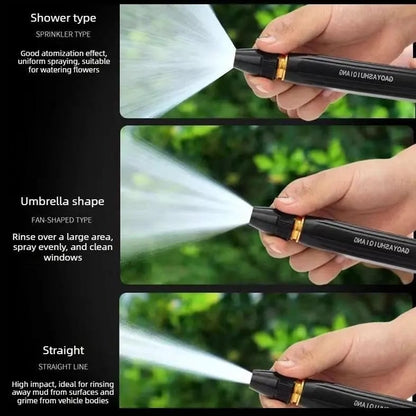 Garden Hose Spray Nozzle 10x Pressure Boost 3 Settings
