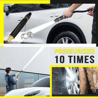 Garden Hose Spray Nozzle 10x Pressure Boost 3 Settings