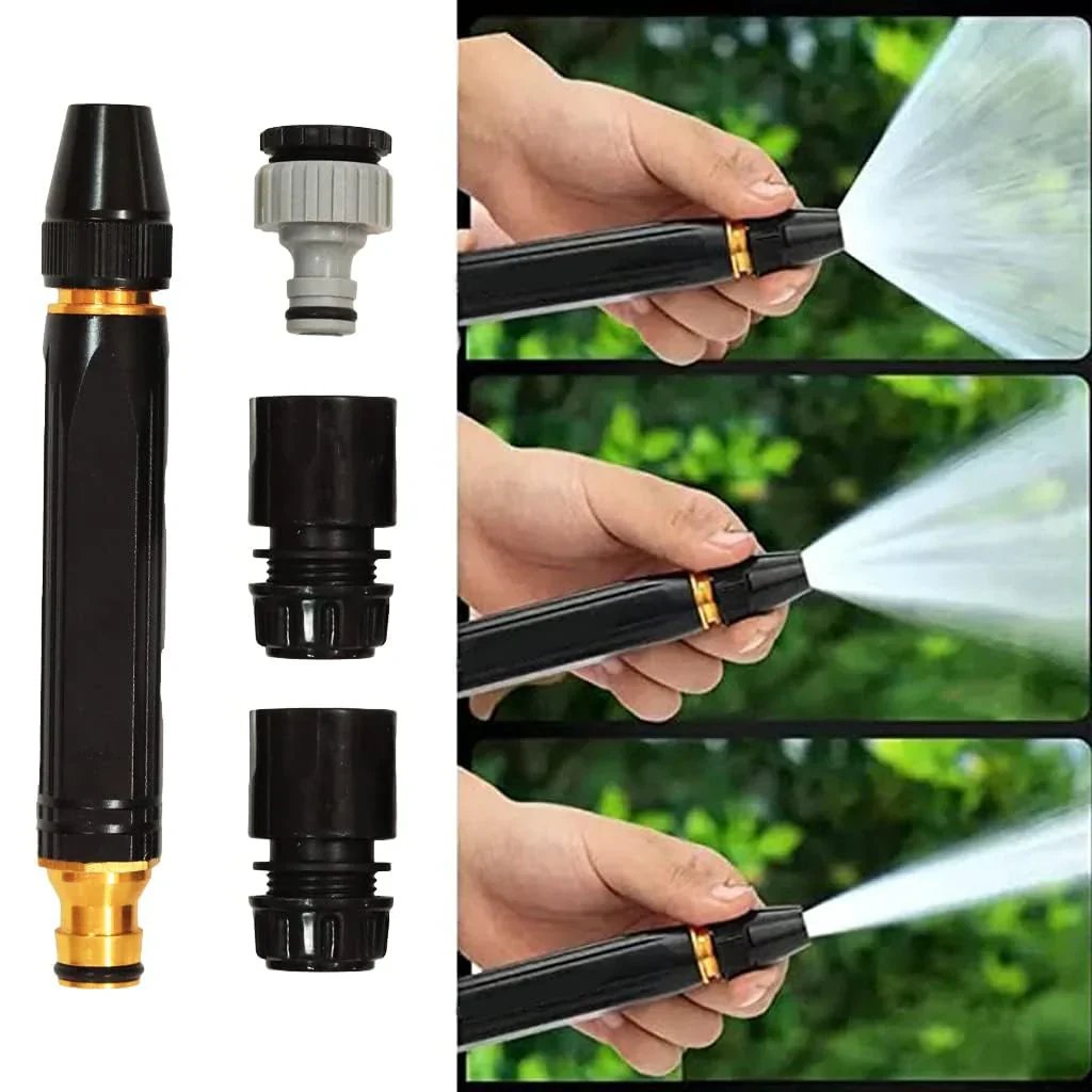 Garden Hose Spray Nozzle 10x Pressure Boost 3 Settings