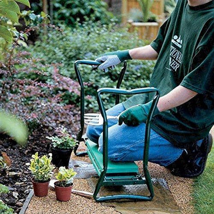 Garden Kneeler Foldable Ergonomic Handles Waterproof Cushion