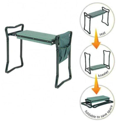 Garden Kneeler Foldable Ergonomic Handles Waterproof Cushion