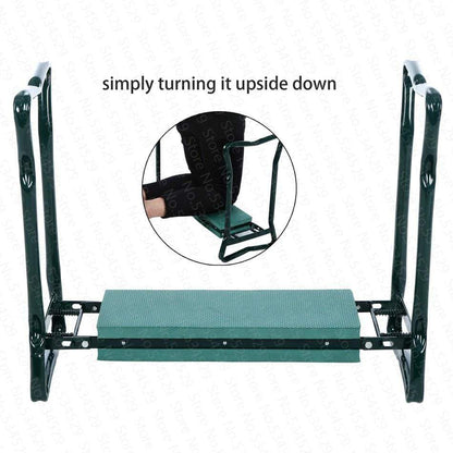 Garden Kneeler Foldable Ergonomic Handles Waterproof Cushion