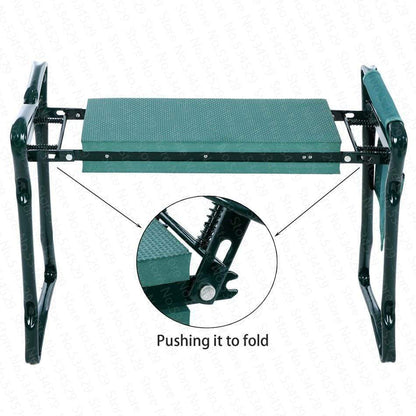 Garden Kneeler Foldable Ergonomic Handles Waterproof Cushion