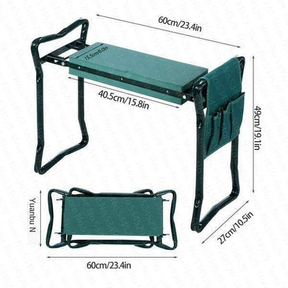 Garden Kneeler Foldable Ergonomic Handles Waterproof Cushion