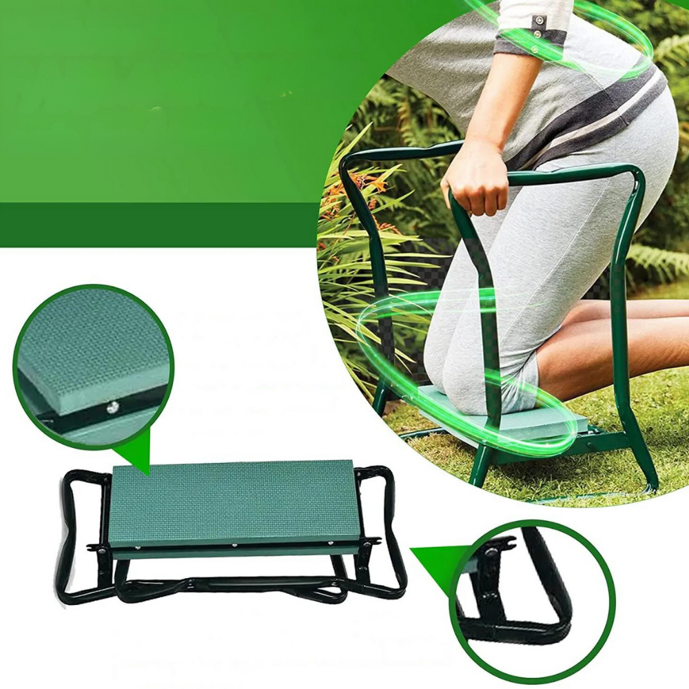Garden Kneeler Foldable Two-In-One Seat Steel Frame