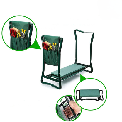 Garden Kneeler Foldable Two-In-One Seat Steel Frame