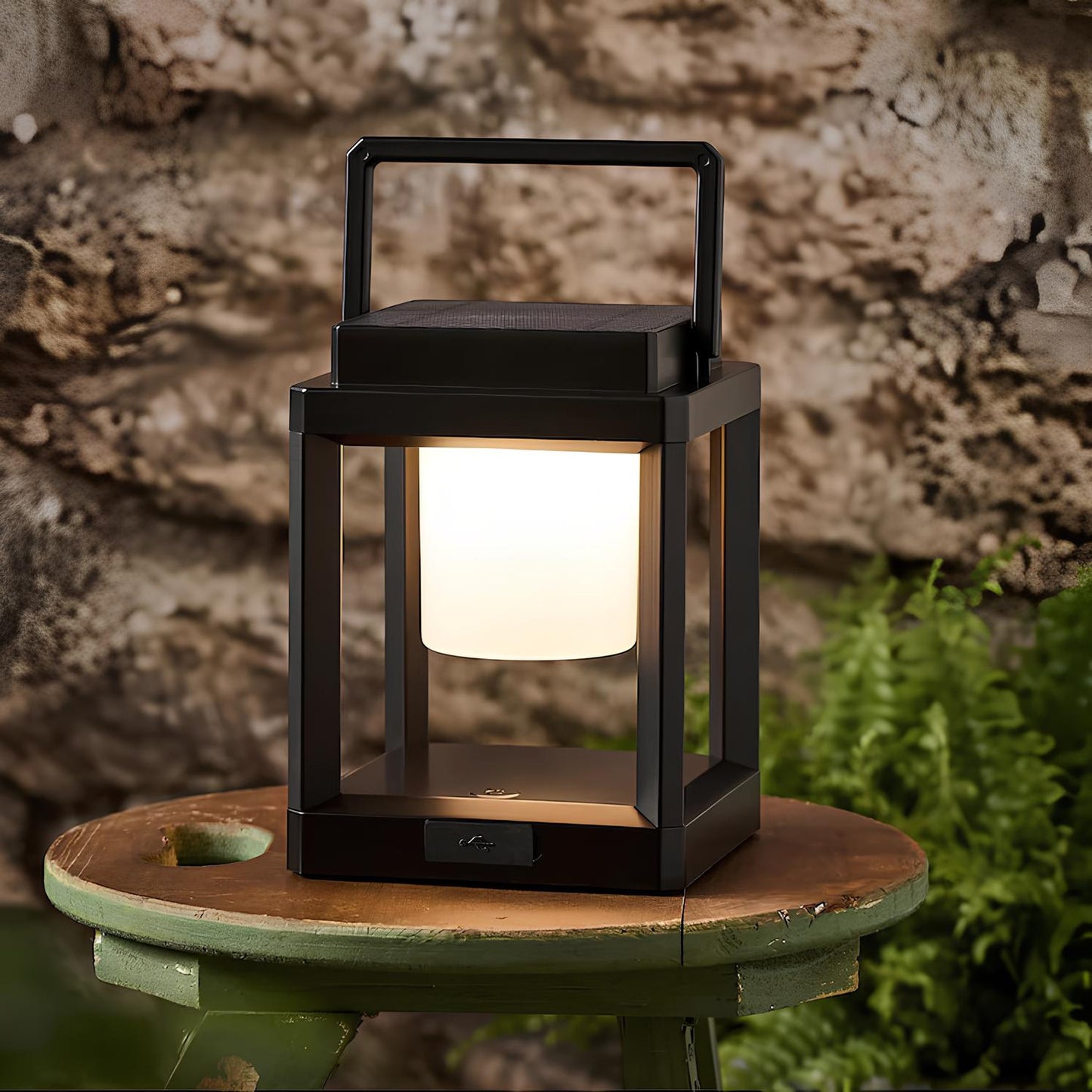 Garden Lantern Solar & USB Weatherproof Up to 10 Hours