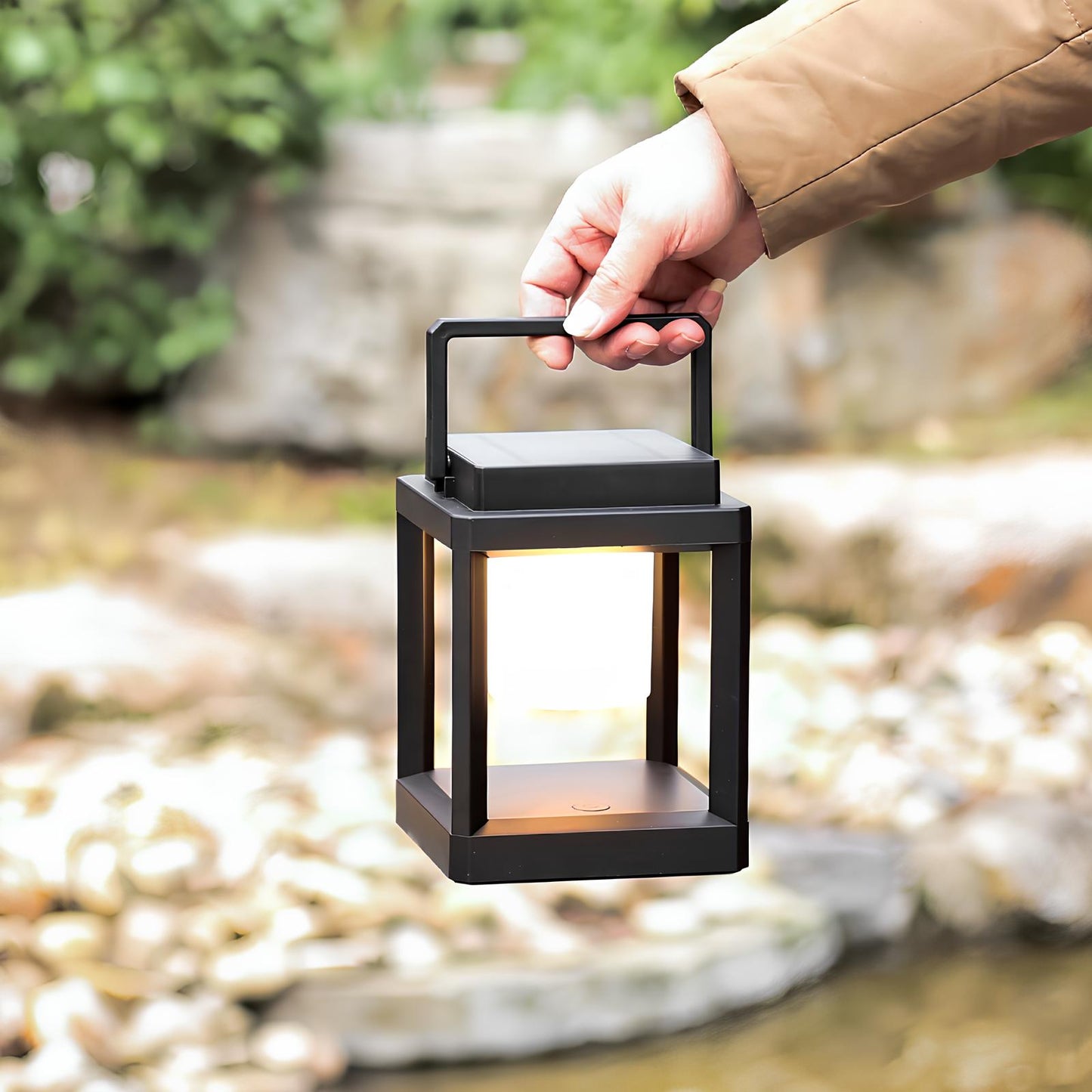 Garden Lantern Solar & USB Weatherproof Up to 10 Hours