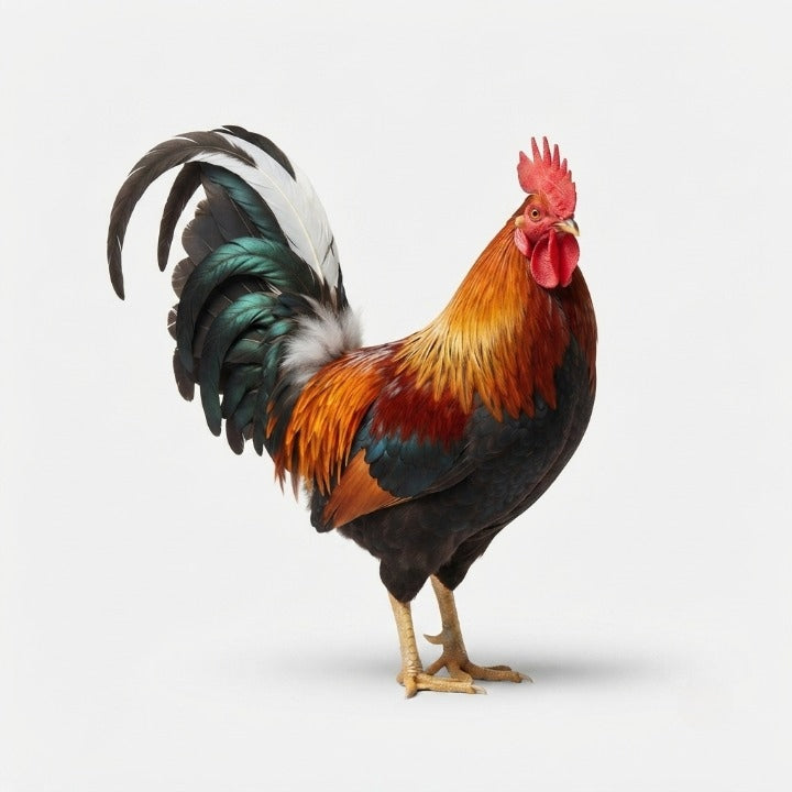 Garden Rooster Ornament Weather-Resistant Acrylic Two Sizes