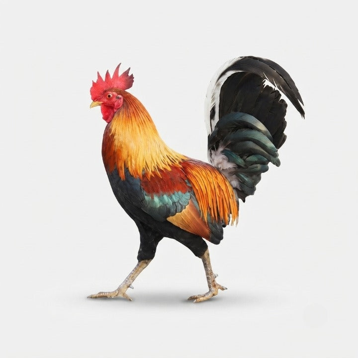 Garden Rooster Ornament Weather-Resistant Acrylic Two Sizes