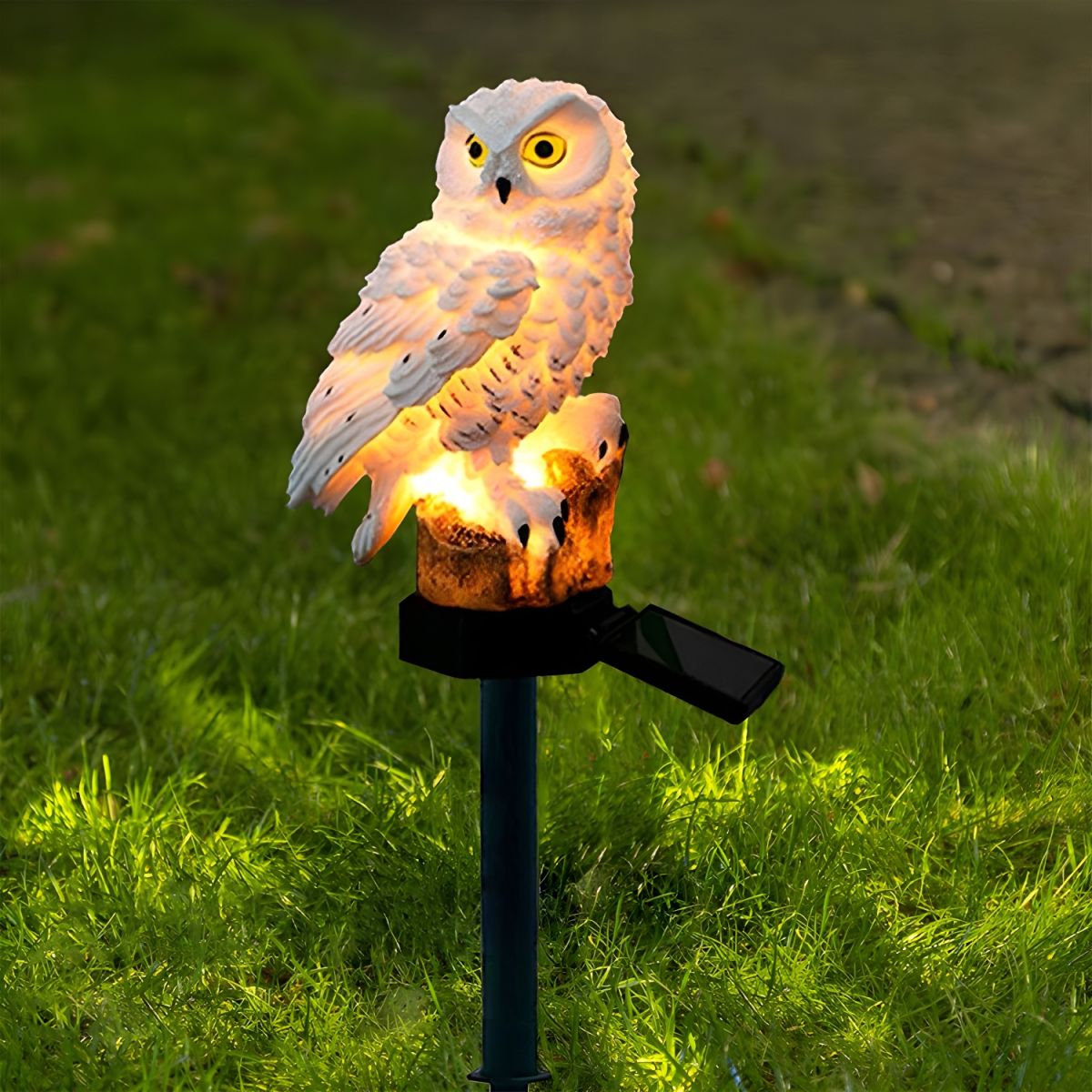 Garden Solar Light Owl Design Warm White LED