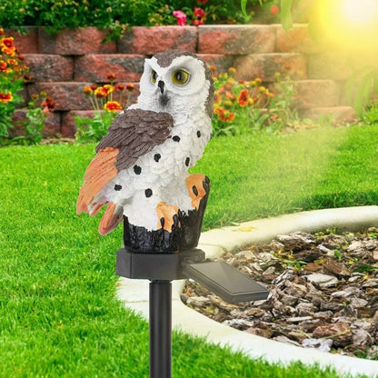Garden Solar Light Owl Design Warm White LED