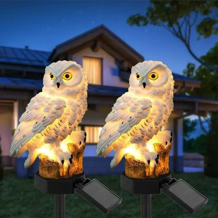 Garden Solar Light Owl Design Warm White LED