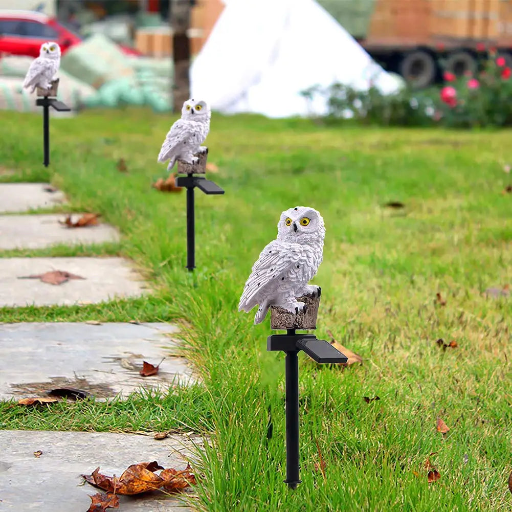 Garden Solar Light Owl Design Warm White LED