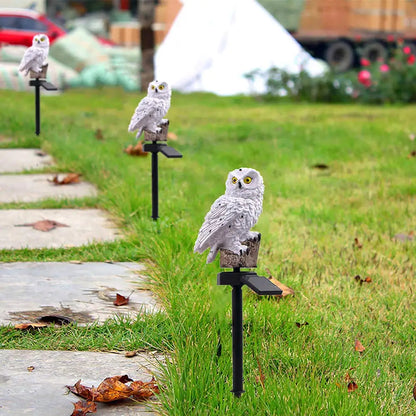 Garden Solar Light Owl Design Warm White LED