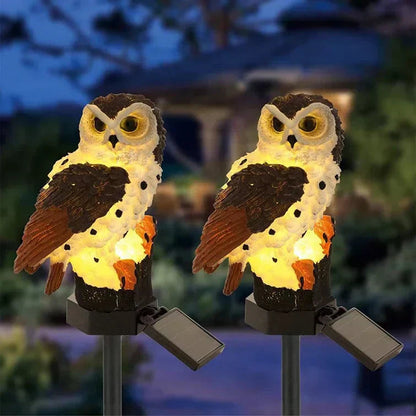 Garden Solar Light Owl Design Warm White LED