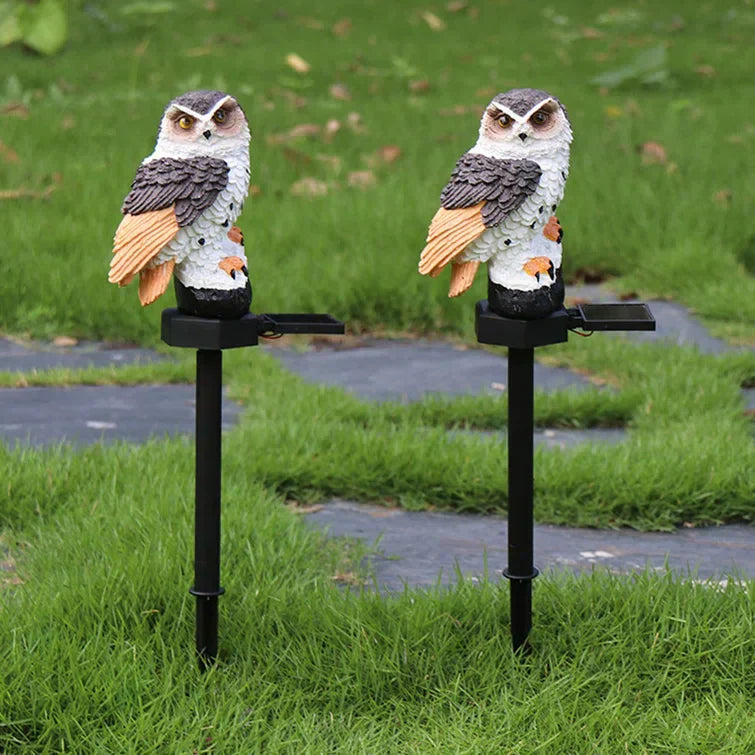 Garden Solar Light Owl Design Warm White LED