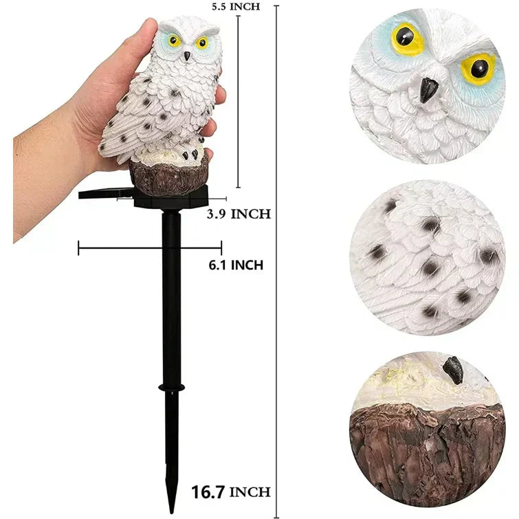 Garden Solar Light Owl Design Warm White LED