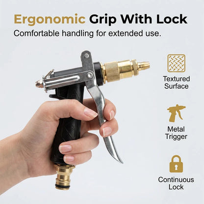 Garden Spray Gun Adjustable Copper-Coated Brass Nozzle