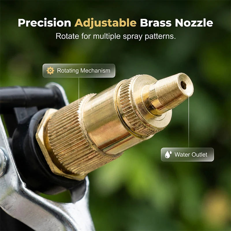 Garden Spray Gun Adjustable Copper-Coated Brass Nozzle