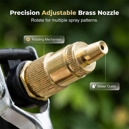 Garden Spray Gun Adjustable Copper-Coated Brass Nozzle