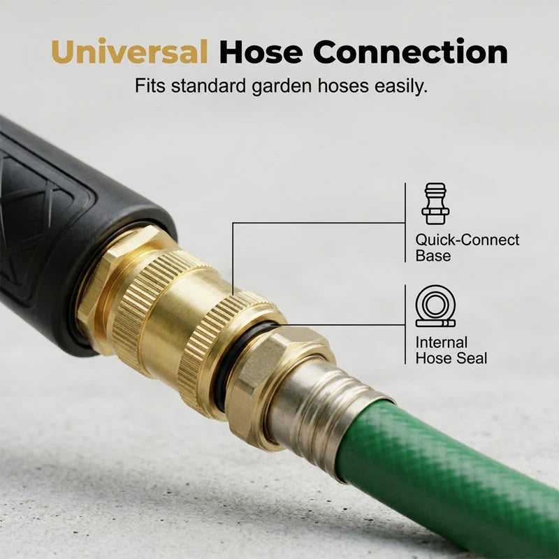 Garden Spray Gun Adjustable Copper-Coated Brass Nozzle