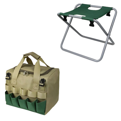 Garden Tool Set Folding Stool & Tool Bag
