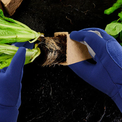 Gardening Gloves Cowhide Leather Palm & Breathable Back