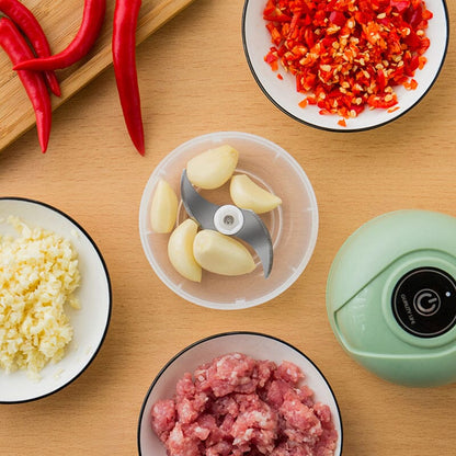Garlic Chopper USB Rechargeable Stainless Steel Blades