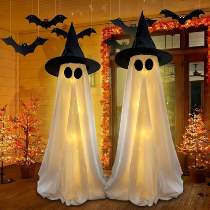 Ghost Decoration Witch Hat LED & Battery Operated