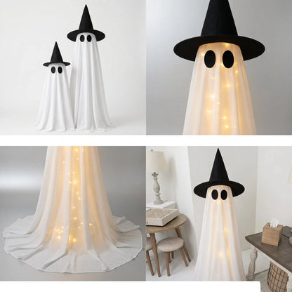 Ghost Decoration Witch Hat LED & Battery Operated