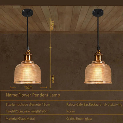 Glass Pendant Light Colored Glass Shade Adjustable Cable
