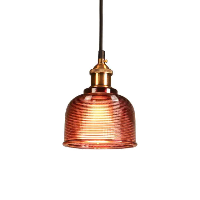 Glass Pendant Light Colored Glass Shade Adjustable Cable