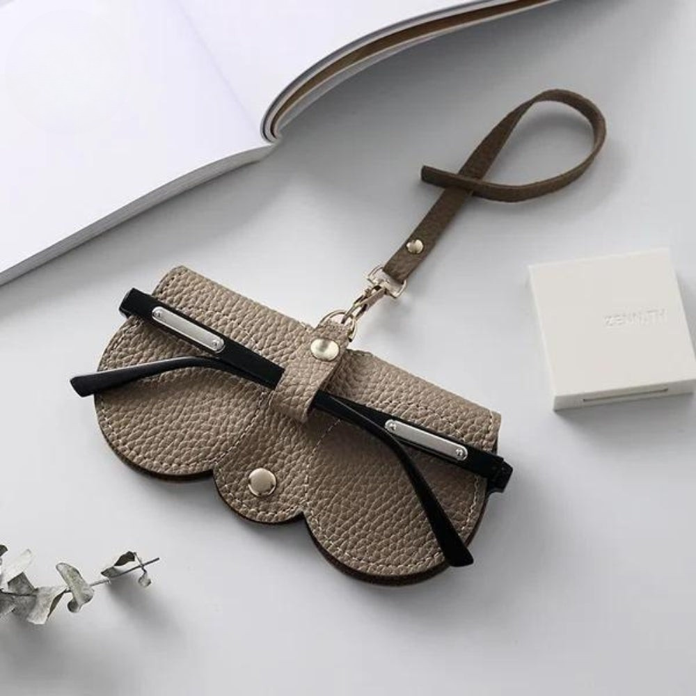Glasses Case PU Leather Padded Magnetic Closure